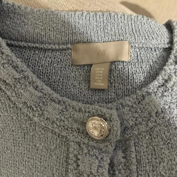 H&M Blue Cardigan size:m / 10 - Picture 2 of 2